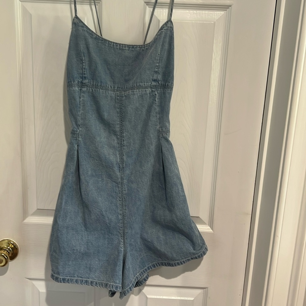 Free People denim romper